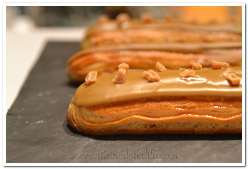 Éclairs au caramel beurre salé cuisine de Fadila