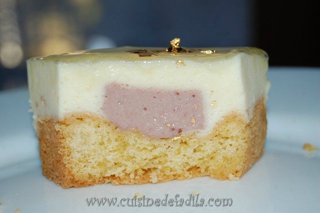 Entremets citron fraise sur sablé breton Entremets citron fraise sur sablé breton