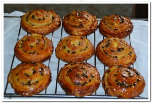 escargot au pépite de chocolat