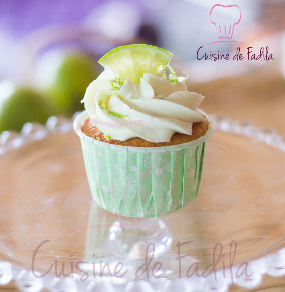 Cupcakes au citron vert et ganache montée au citron vert 