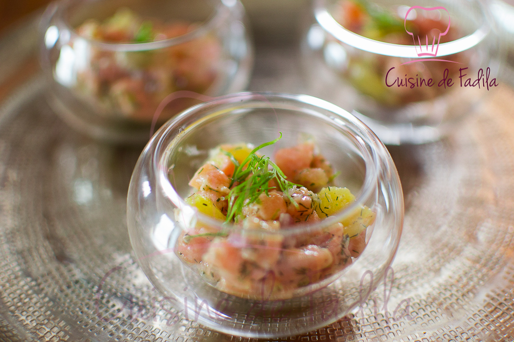 tartare de saumon aux agrumes et gingembre -0384