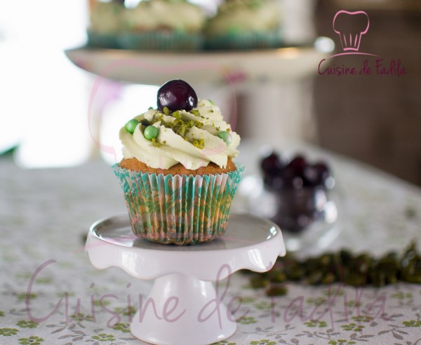 cupcakes pistache cerise amarena
