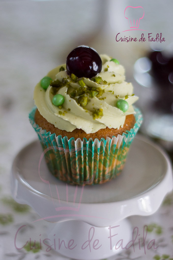 cupcakes pistache cerise amarena