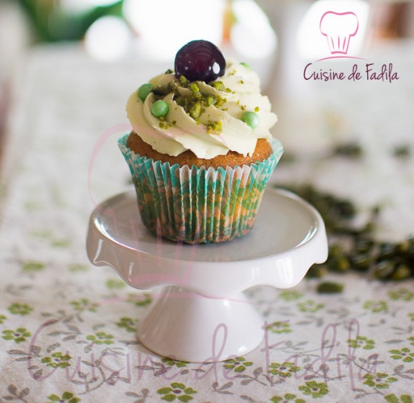 cupcakes pistache cerise amarena