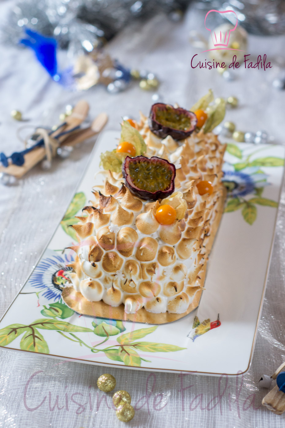 bûche ananas pasion meringuée