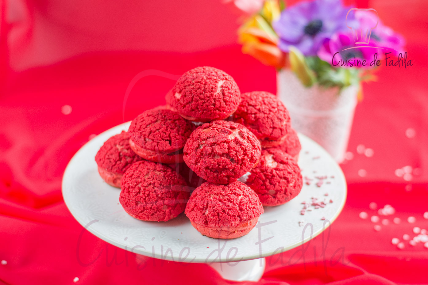 chou red velvet au chocolat