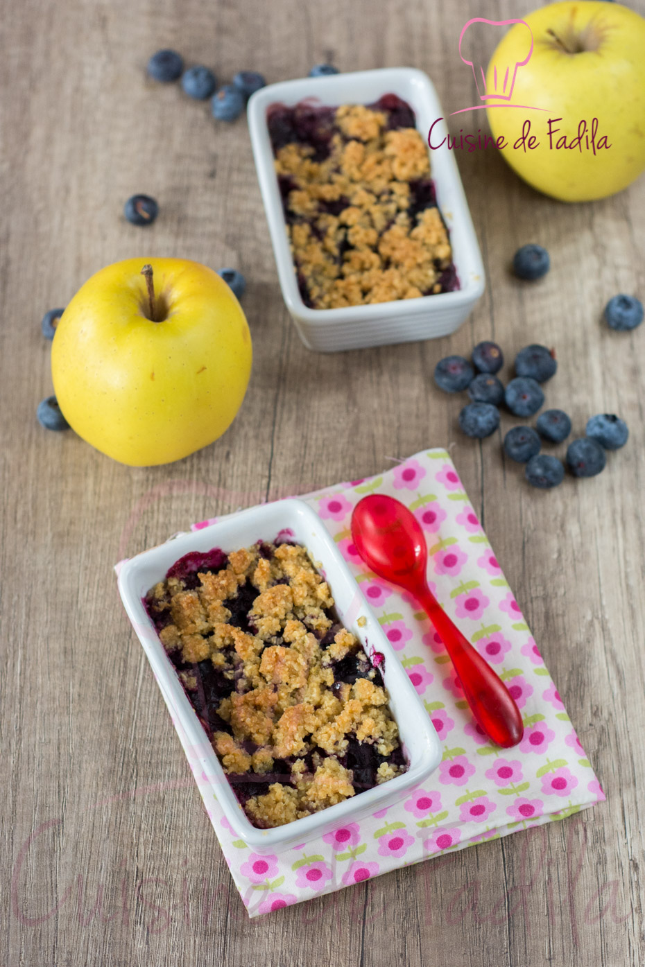 Crumble pomme myrtille et flocons de millet (3 sur 9)
