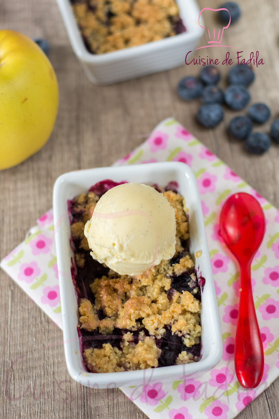 Crumble pomme myrtille et flocons de millet (9 sur 9)
