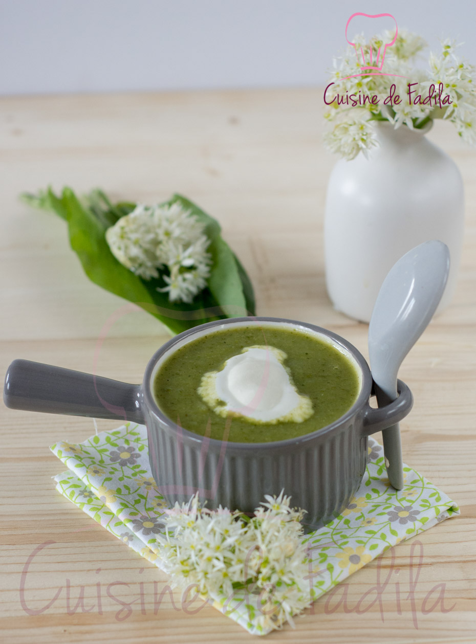 soupe de courgettes à l'ail des ours