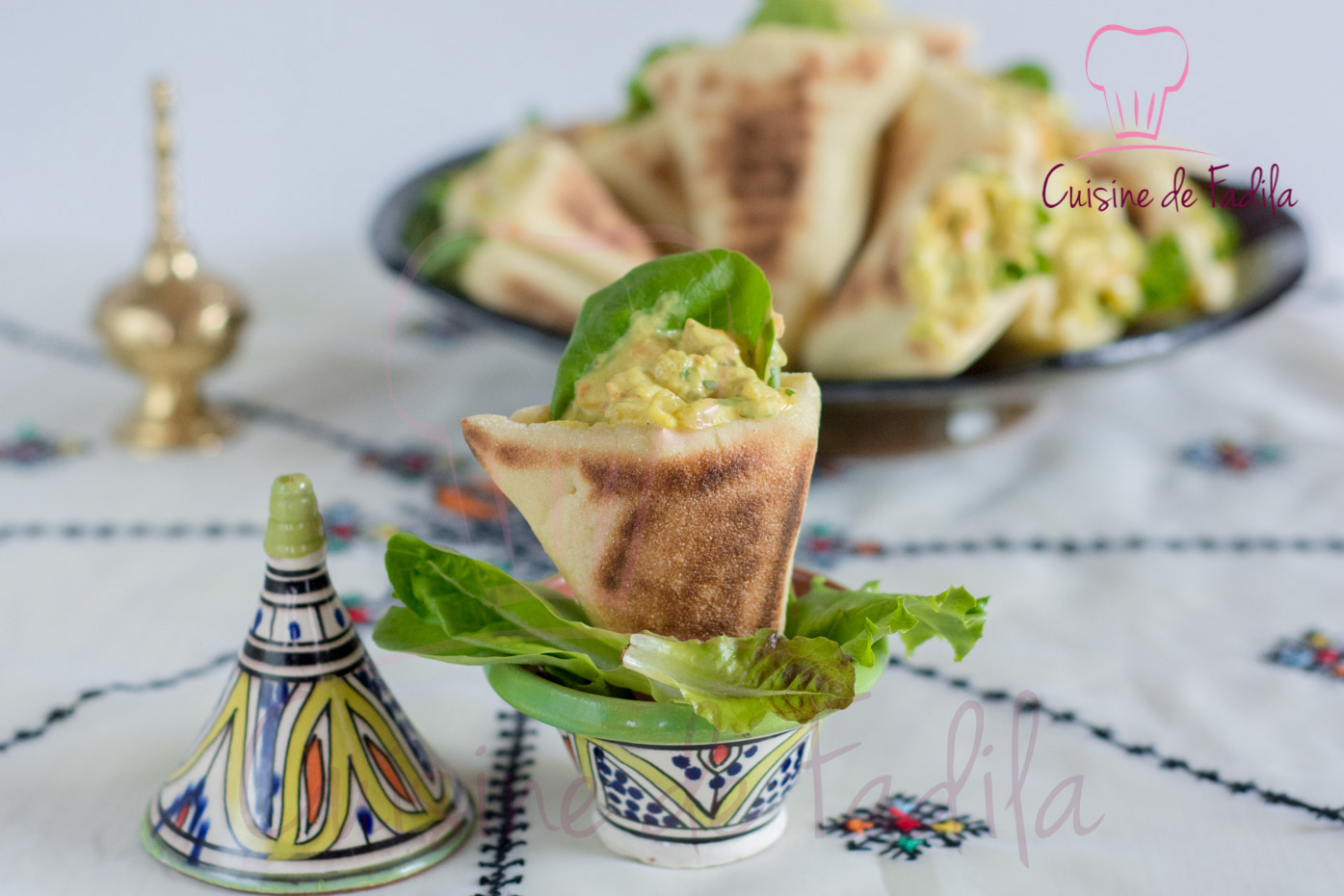 Batbout triangle poulet curry