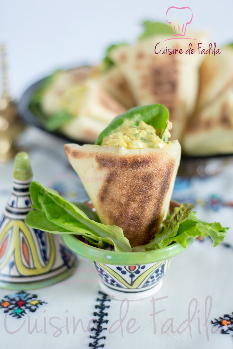 Batbout triangle poulet curry