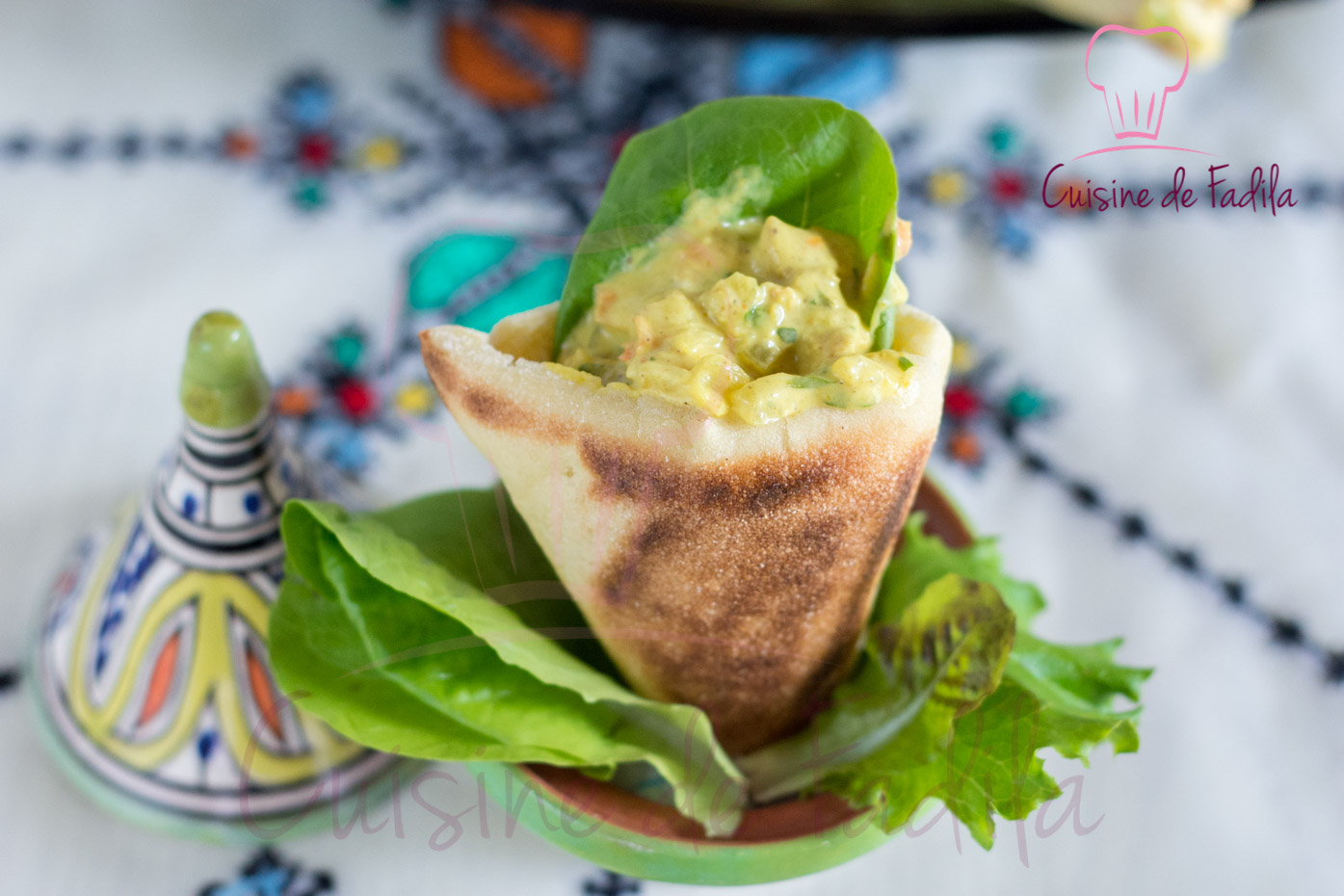 Batbout triangle poulet curry