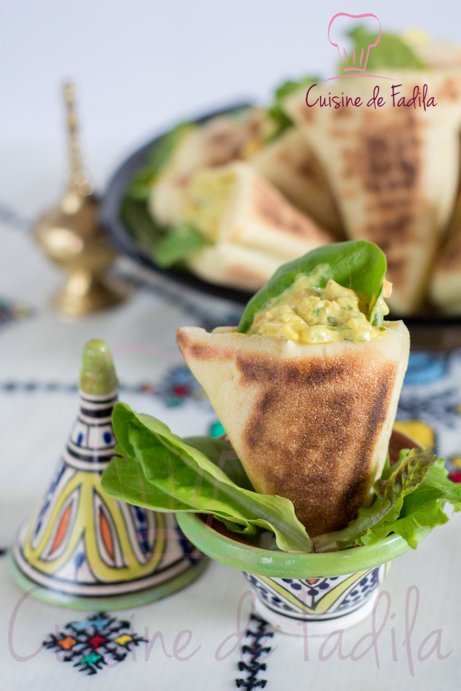 Batbout triangle poulet curry