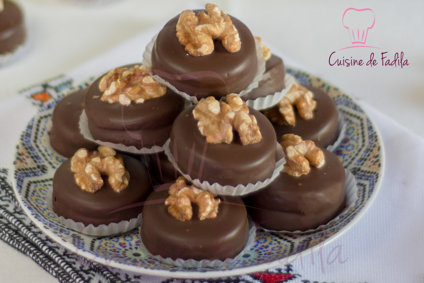 sablés aux noix et au chocolat