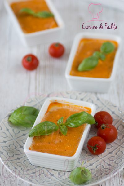 Flan de tomates basilic fêta