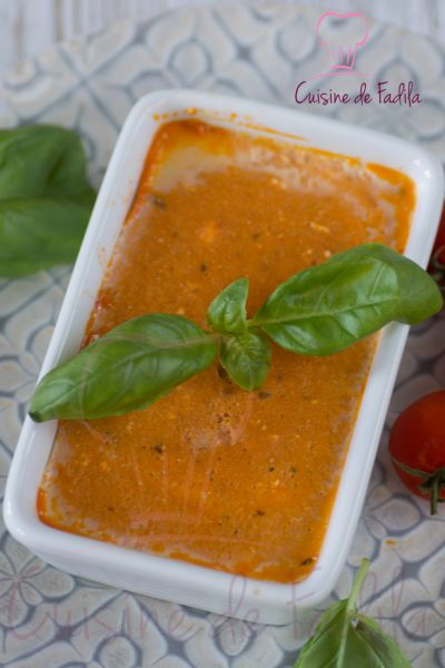 Flan de tomates basilic fêta