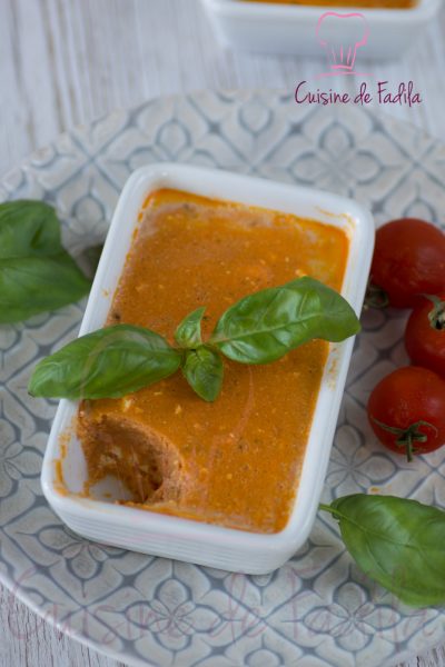 Flan de tomates basilic fêta
