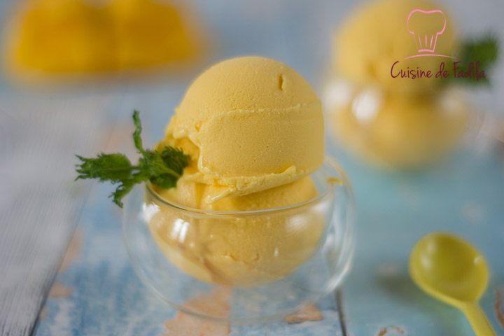 frozen yogurt à la mangue
