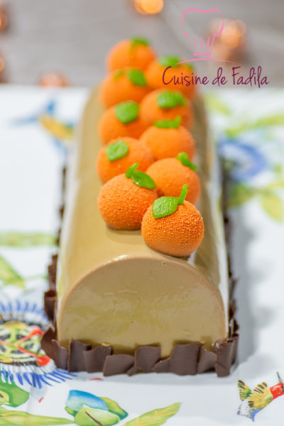 bûche chocolat au lait orange 