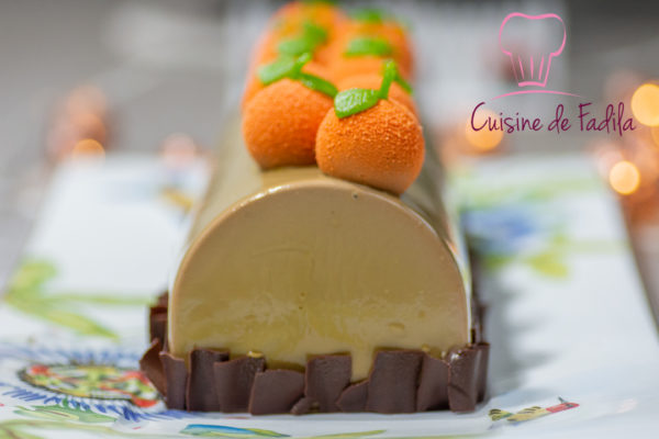 bûche chocolat au lait orange