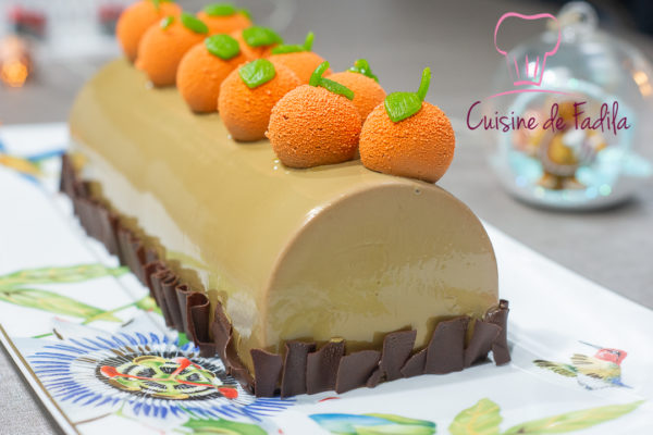 bûche chocolat au lait orange 