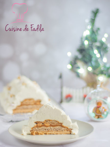 Bûche pirouette cacahuètes