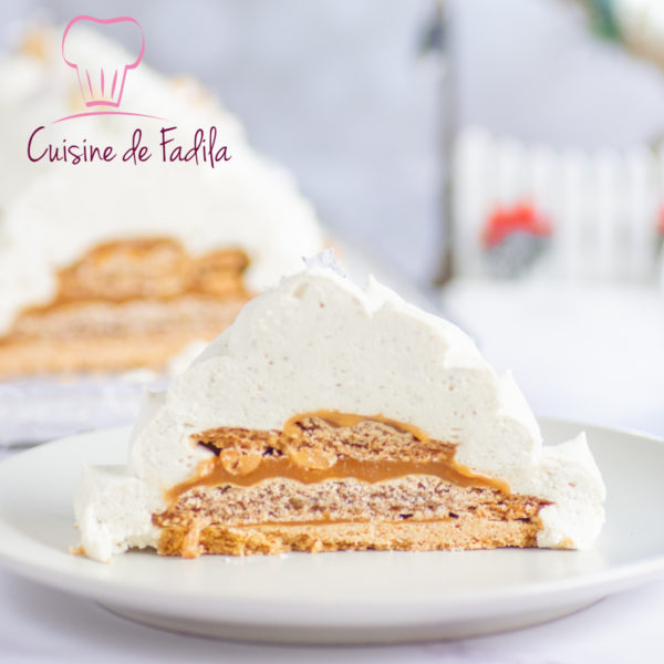 Bûche pirouette cacahuètes
