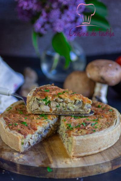 quiche poulet champignons