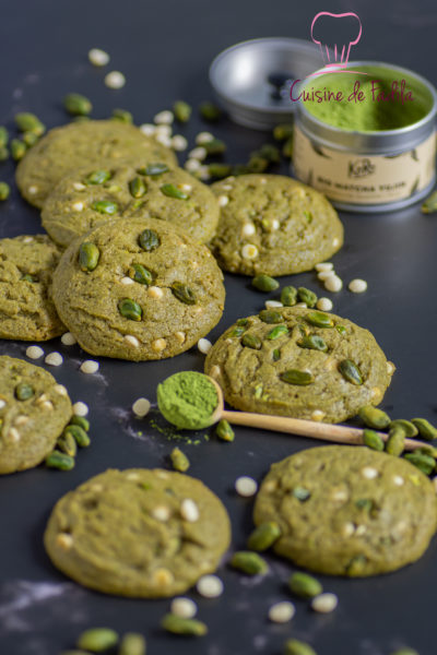 cookies thé matcha pistache