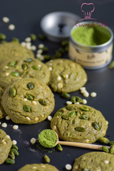 cookies thé matcha pistache