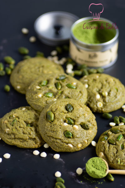 cookies thé matcha pistache