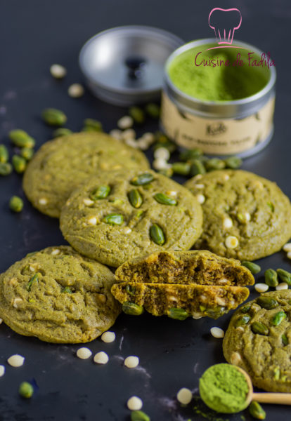cookies thé matcha pistache