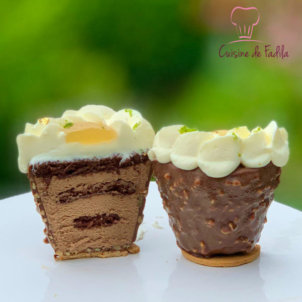 entremets fleur de yuzu