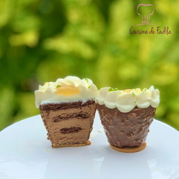 entremets fleur de yuzu