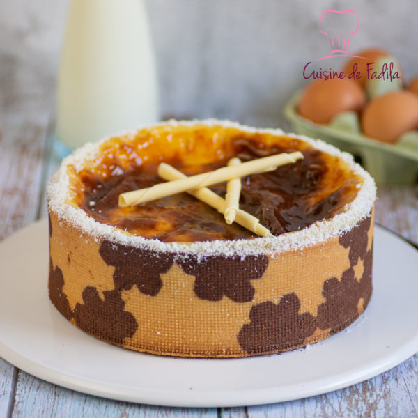Flan pâtissier chocolat blanc coco