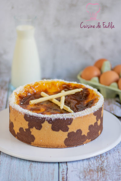 Flan pâtissier chocolat blanc coco