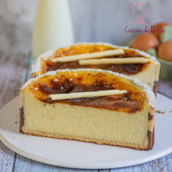 Flan pâtissier chocolat blanc coco