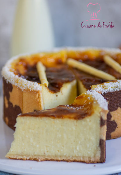Flan pâtissier chocolat blanc coco