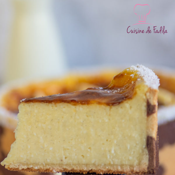 Flan pâtissier chocolat blanc coco