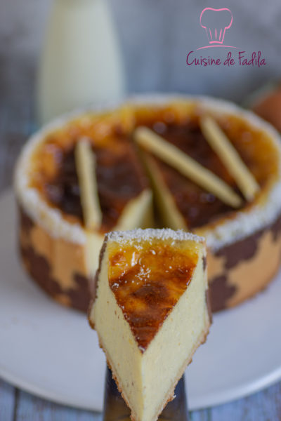 Flan pâtissier chocolat blanc coco