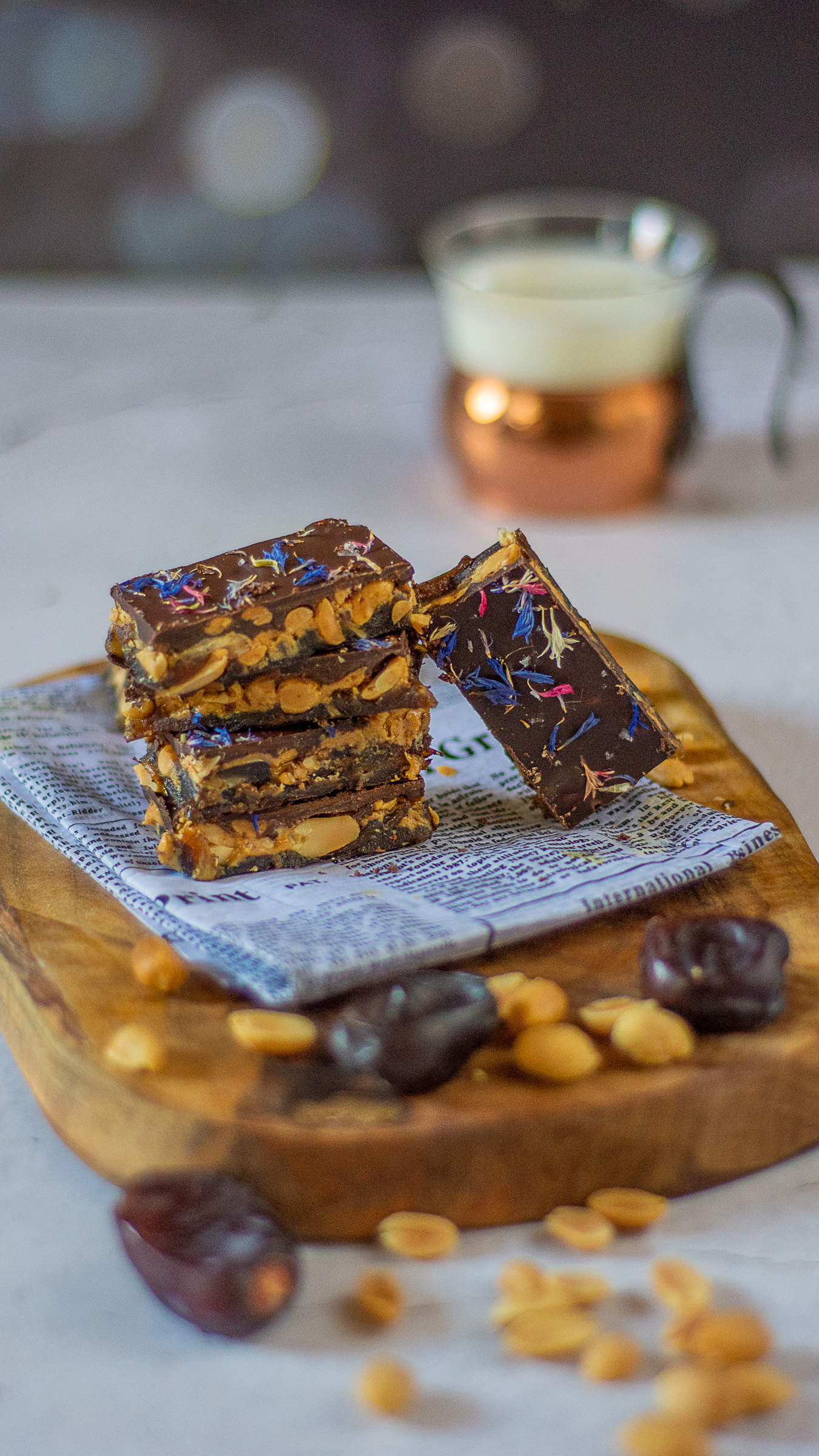 barre énergétique dattes cacahuètes et chocolat 